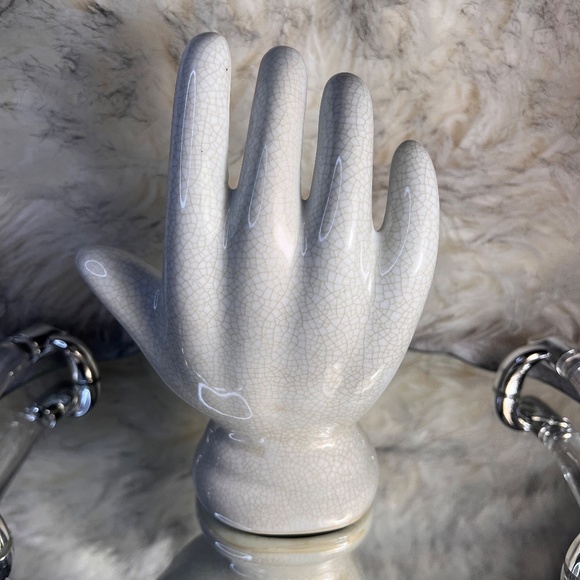 CERAMIC PALMISTRY HAND MODEL FOR MYSTIC FORTUNE READING OF PALM LINES - Picture 2 of 5